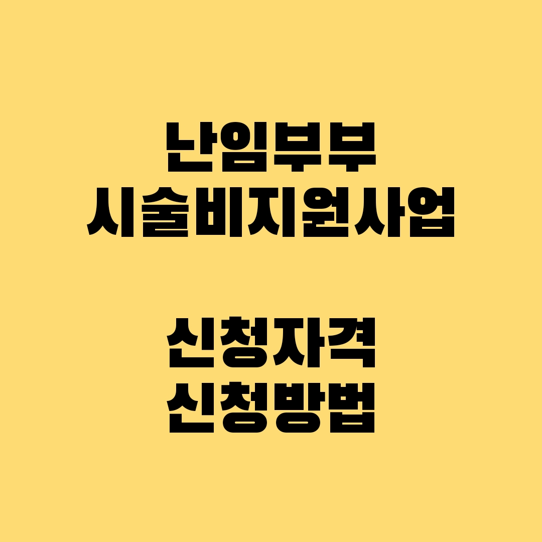 난임부부시술비지원사업