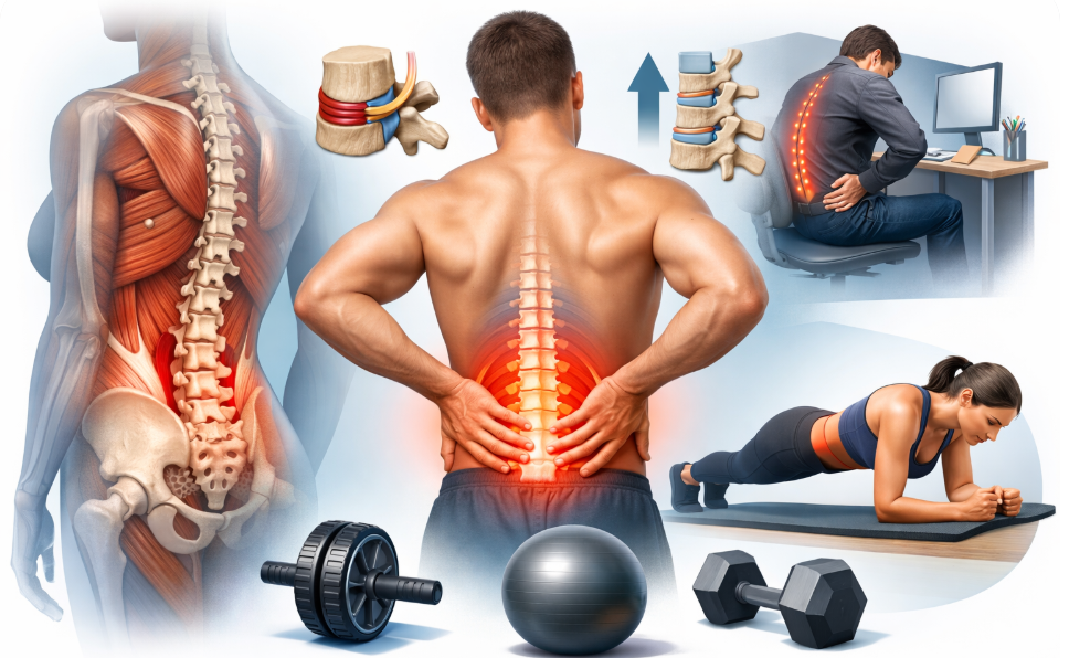 코어 근육 강화의 허리 통증 완화 효과 관련 사진