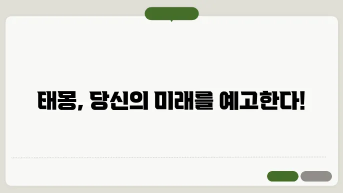 태몽 종류