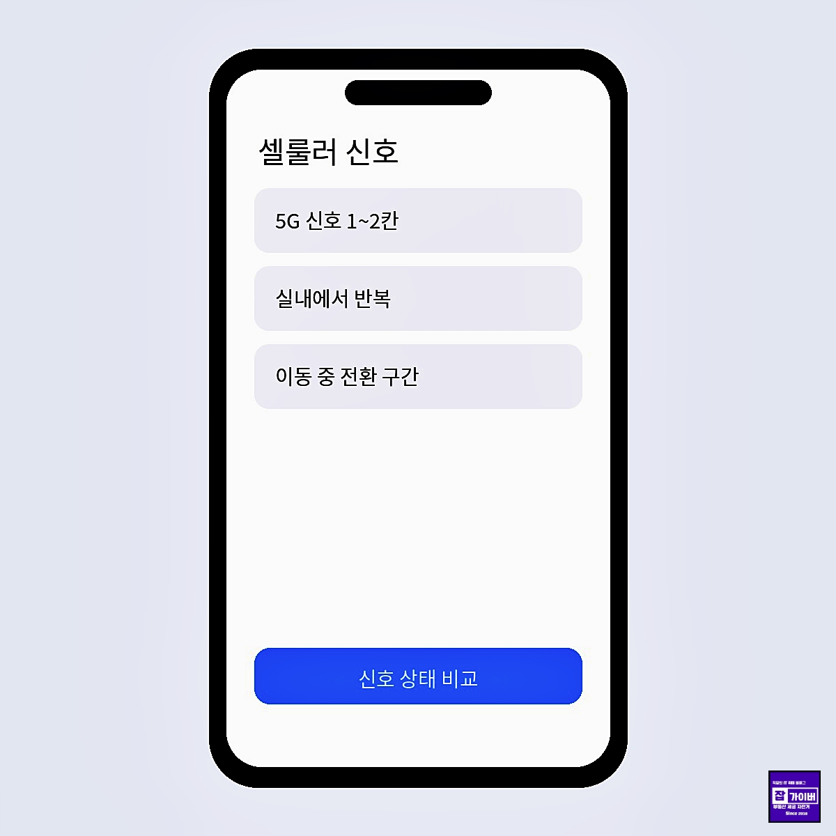 아이폰17 5G 신호가 약한 실내와 이동 중 통화 끊김 화면