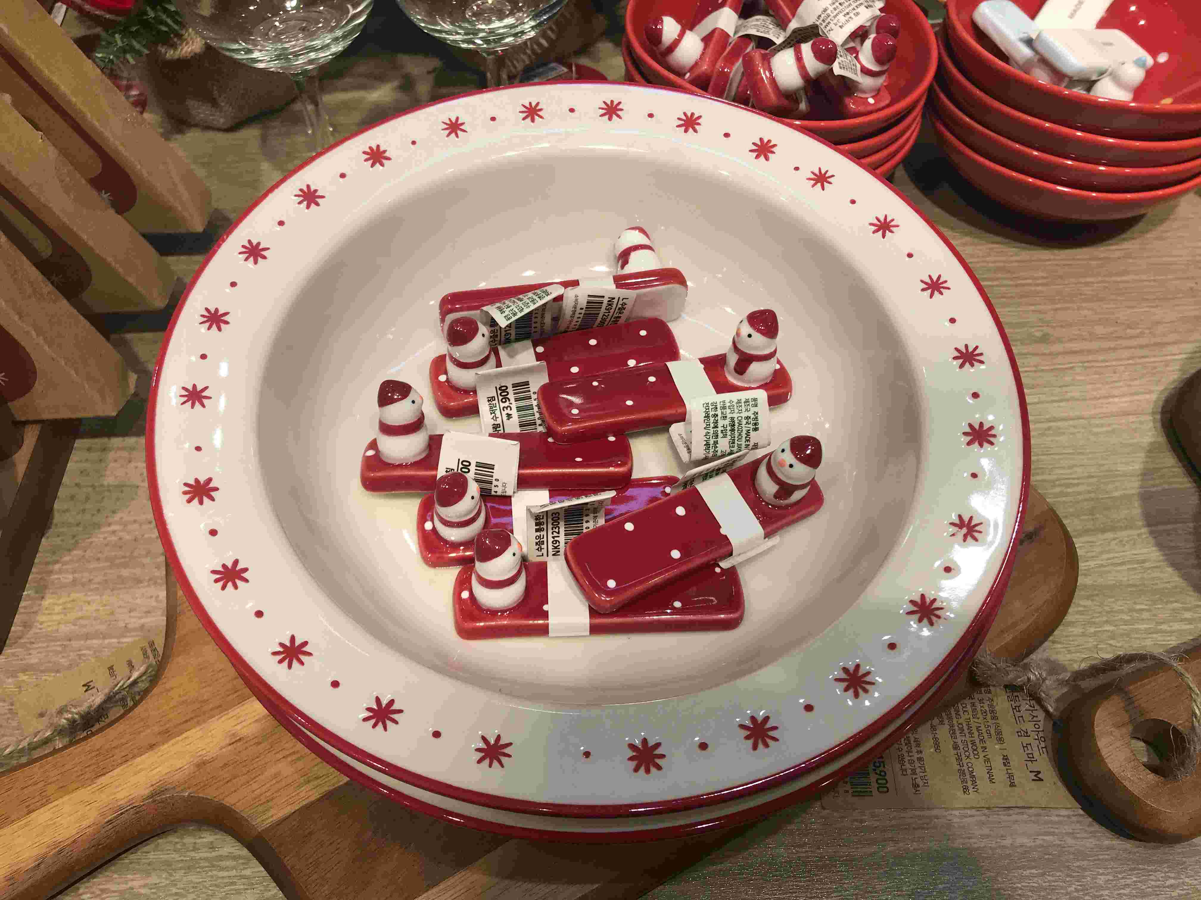 눈사람 수저받침