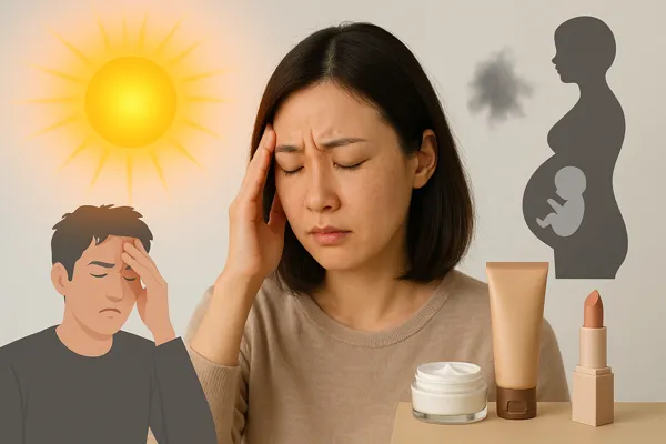 기미 원인 사진형 표현