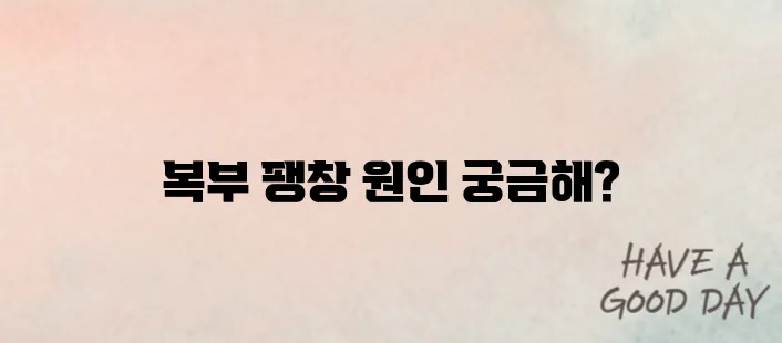 배가 더부룩한 복부 팽창증상