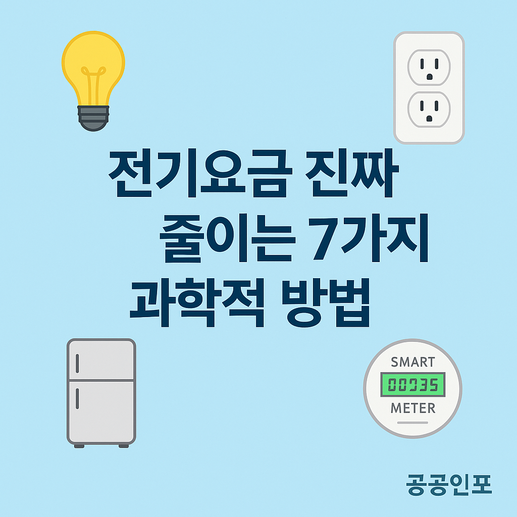전기요금 진짜 줄이는 6가지 과학적 방법