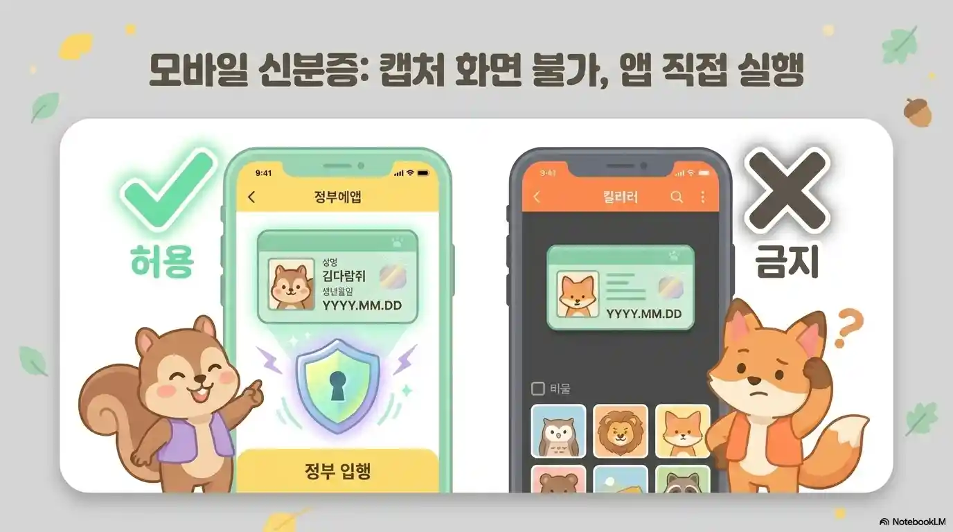 지방선거 모바일 신분증 사용 방법 - 정부24 앱 직접 실행만 허용, 캡처 화면 사용 금지