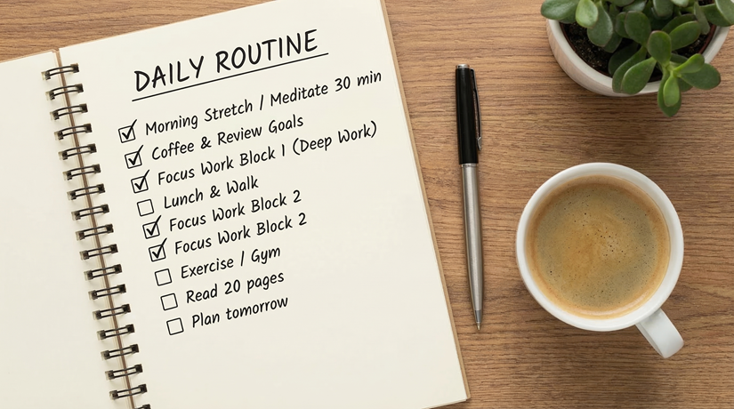 성공적인 하루를 위한 모닝 루틴 체크리스트