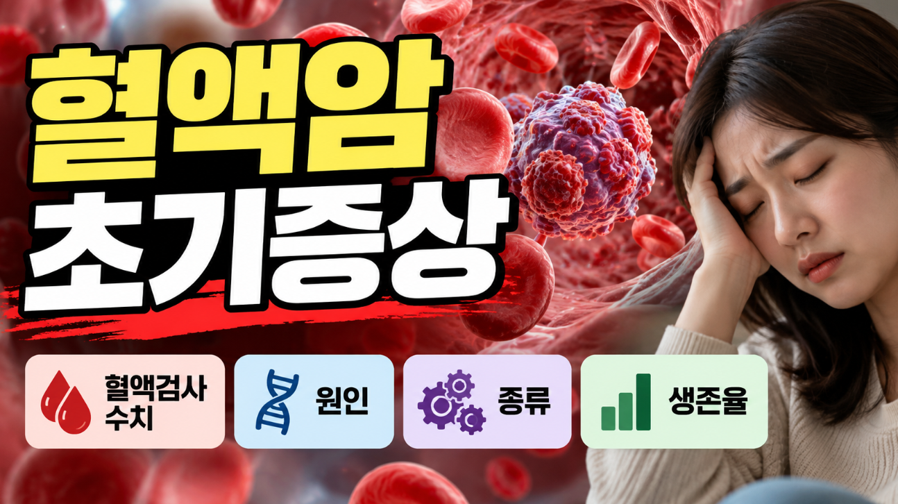 혈액암 초기증상｜혈액검사 수치&middot;원인&middot;종류&middot;생존율