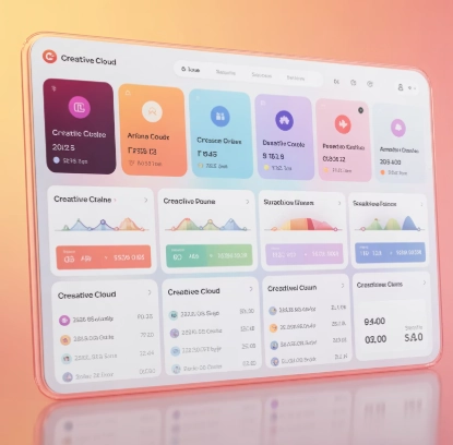 Adobe Fonts Creative Cloud 대시보드 예시 이미지