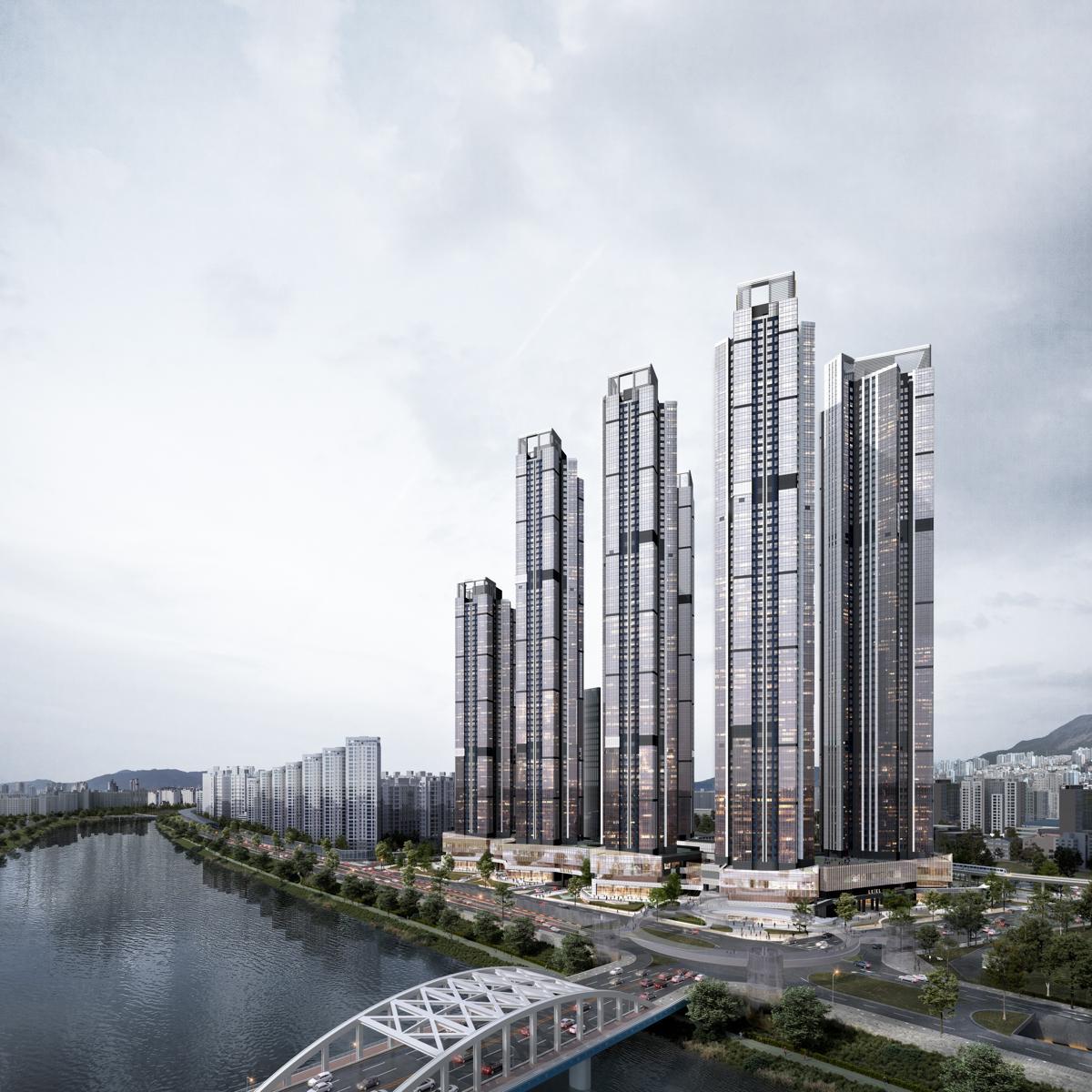 부산 르엘 리버파크 센텀 아파트 조감도 사진