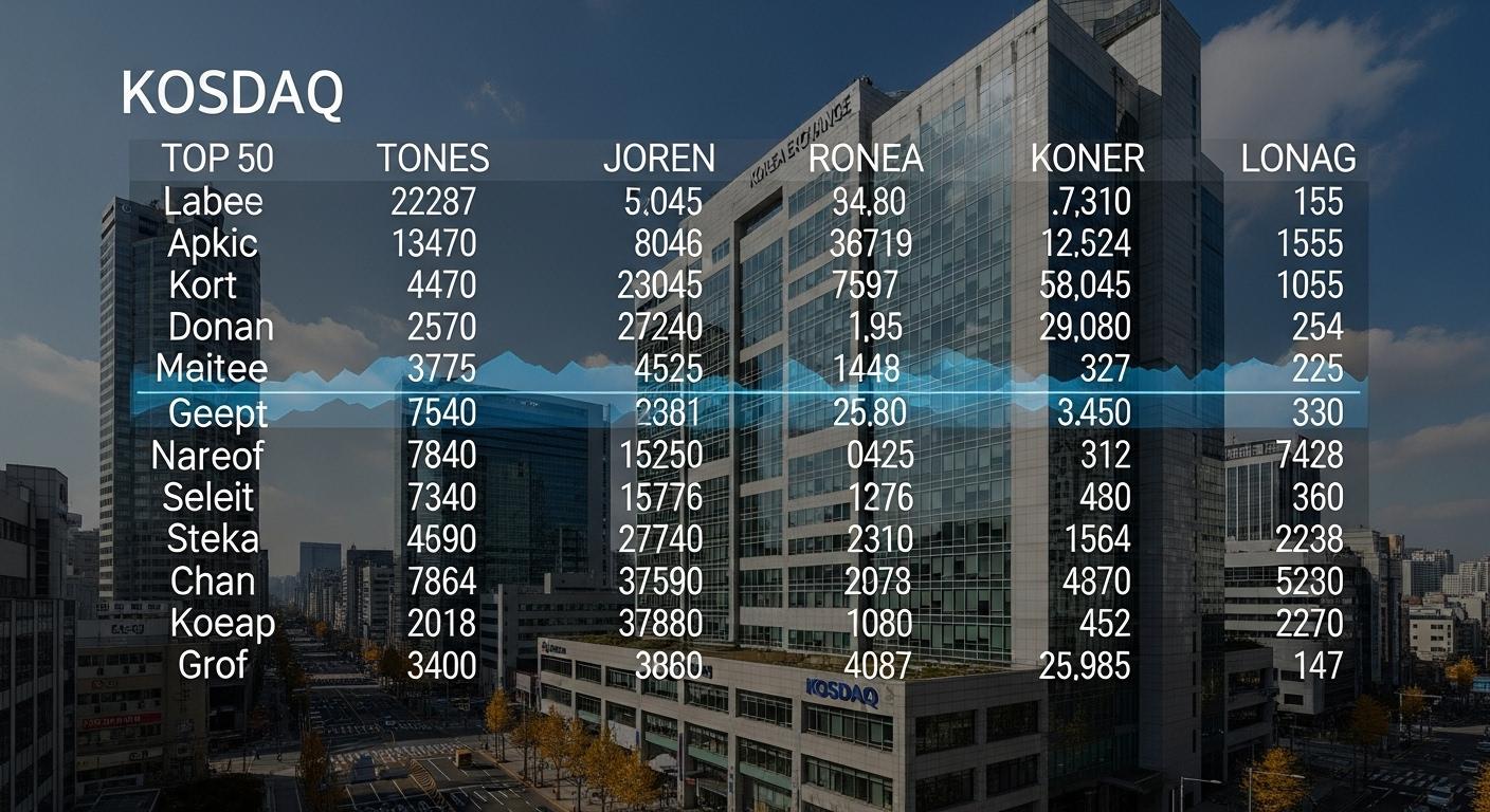 코스닥 시총 순위 50위