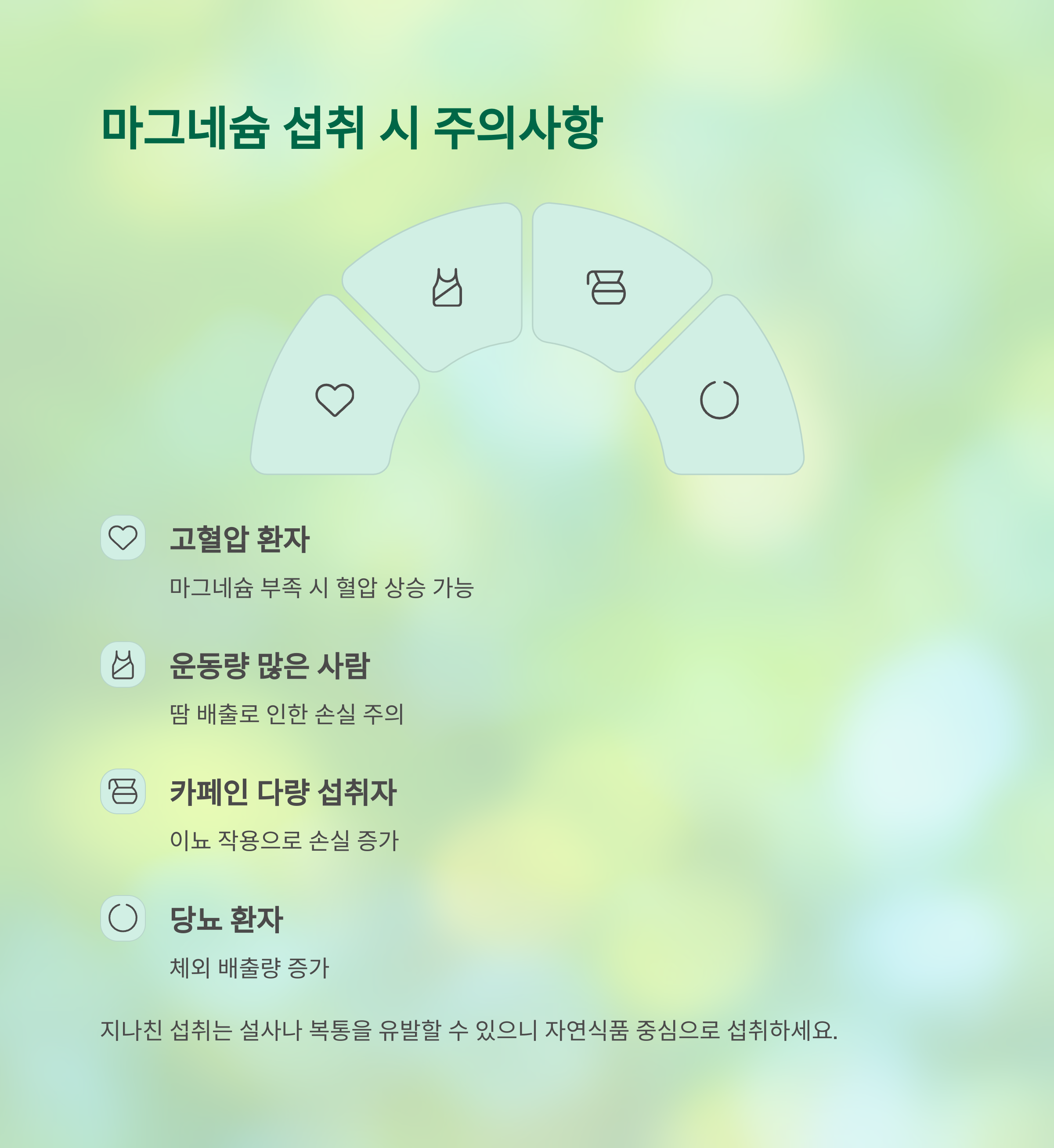 마그네슘 섭취 시 주의사항