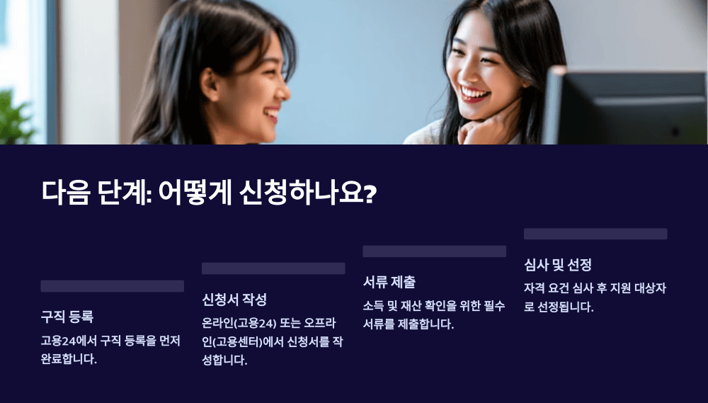 다음 단계: 어떻게 신청하나요?