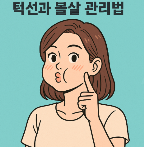 턱선과 볼살 관리법에 관련한 이미지