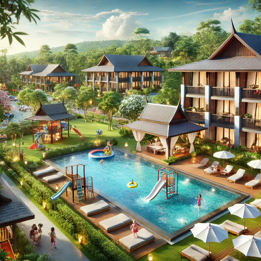 치앙마이의 아름다운 가족 친화적인 호텔 & 리조트 모습
