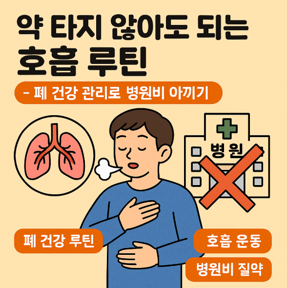 약 타지 않아도 되는 호흡 루틴 &ndash; 폐 건강 관리로 병원비 아끼기 (폐 건강 루틴, 호흡 운동, 병원비 절약)