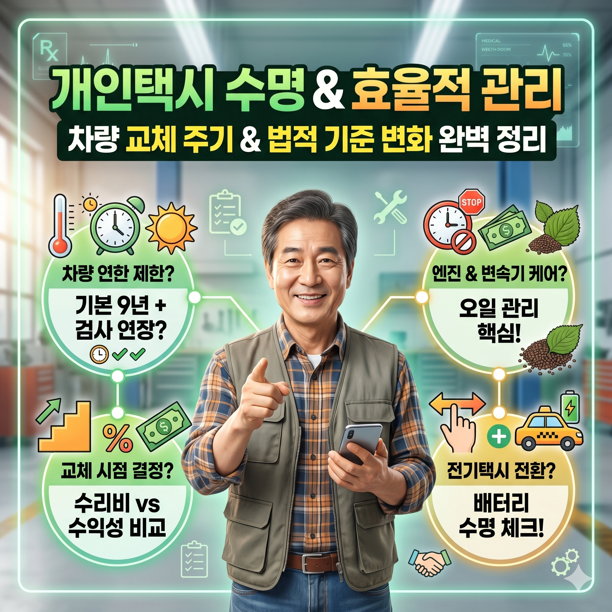 개인택시 수명 및 차량 교체 주기와 효율적인 관리 방법