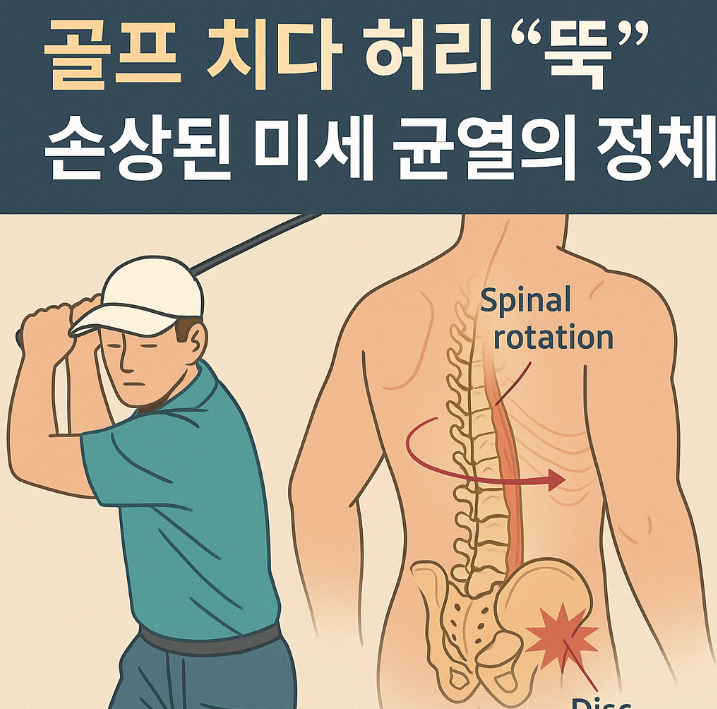 골프 치다 허리 ‘뚝’… 척추에 생긴 미세 균열의 정체
