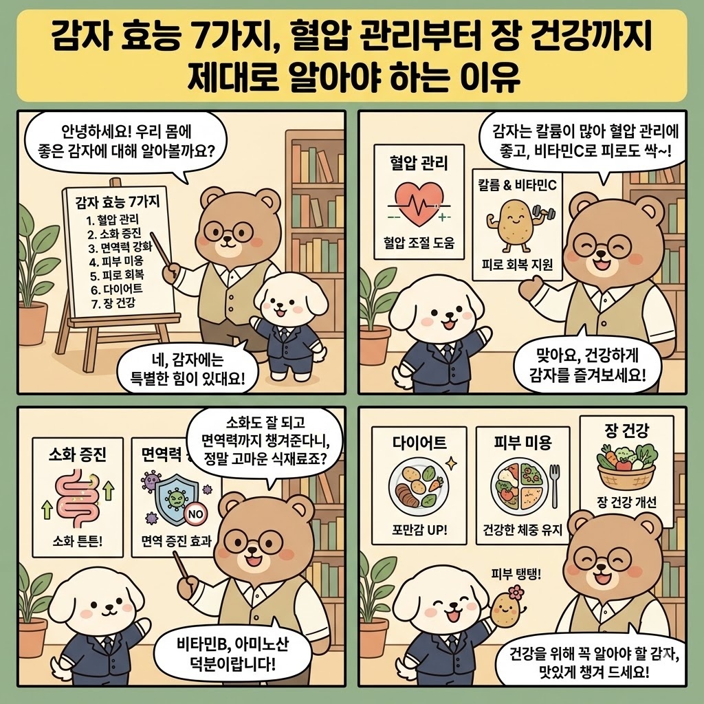 감자 효능 7가지, 혈압 관리부터 장 건강까지 제대로 알아야 하는 이유