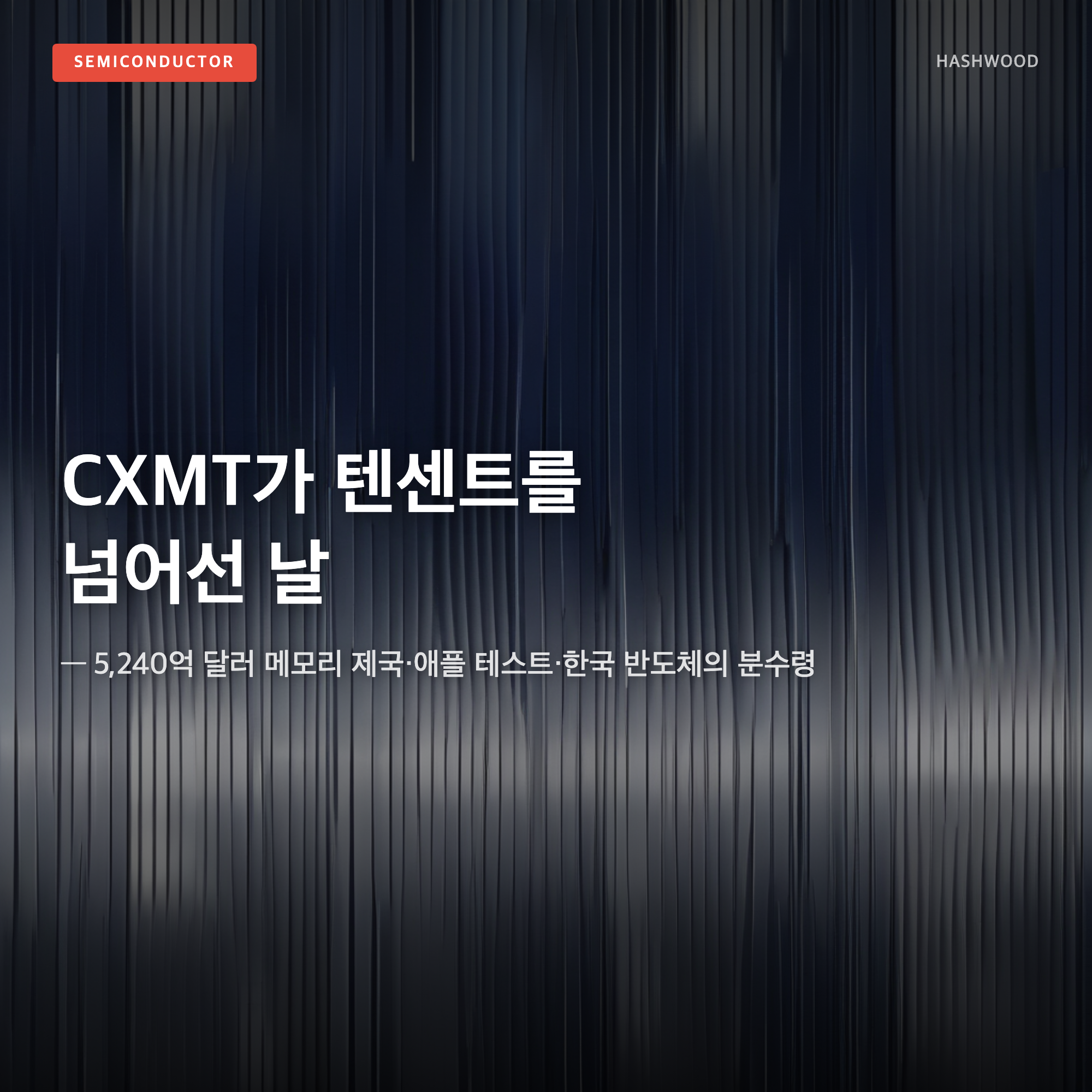 그림: CXMT가 텐센트를 넘어선 날 — — 5,240억 달러 메모리 제국·애플 테스트·한국 반도체의 분수령