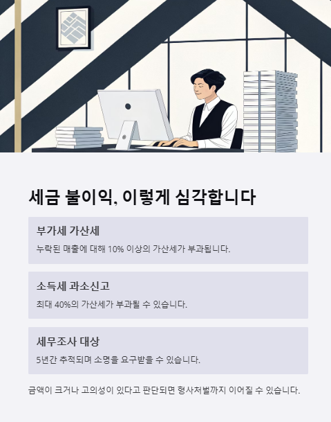 세금 불이익 이렇게 심각 합니다