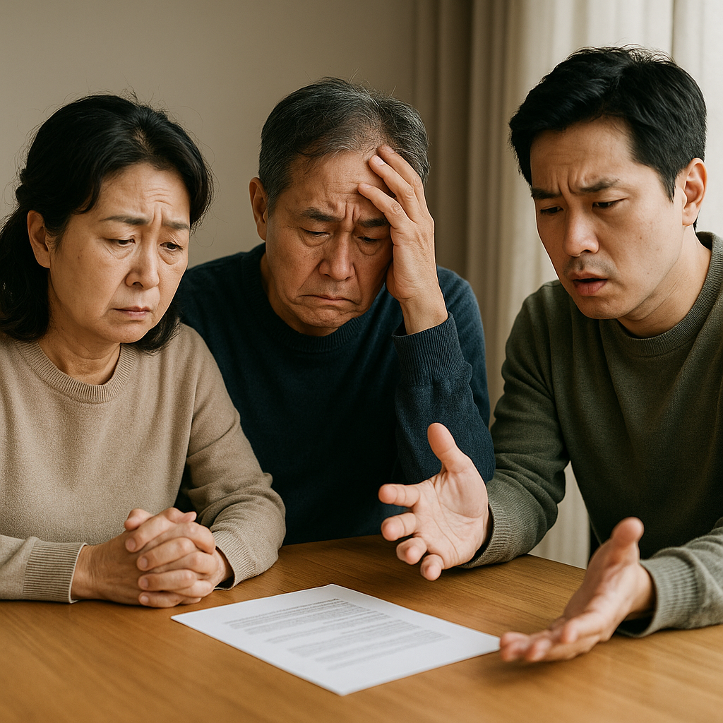 의논중인 가족들