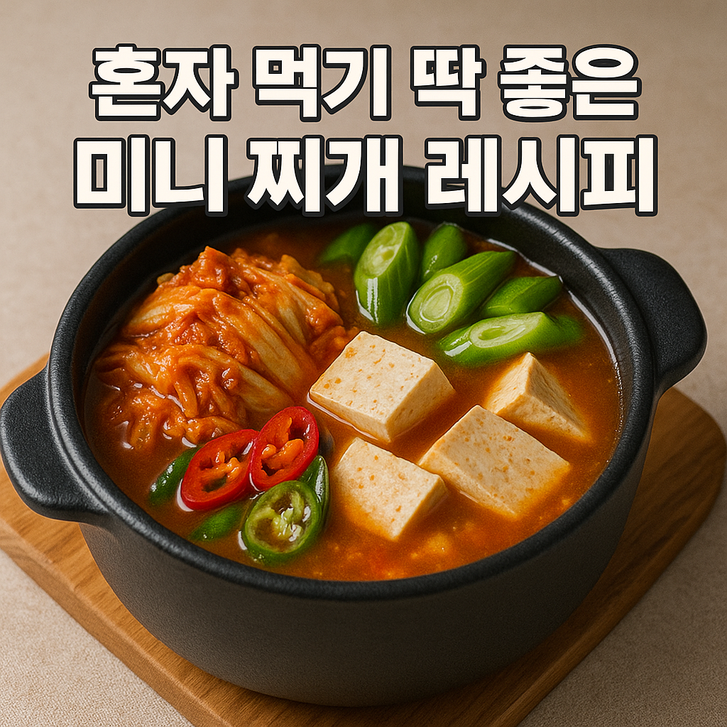 미니 찌개 레시피 3가지