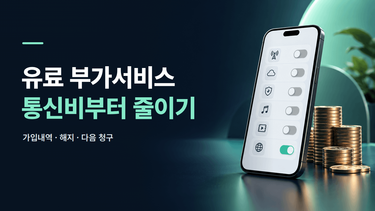 휴대폰 유료 부가서비스 확인&middot;해지 ❘ 통신요금에서 새는 돈 줄이기