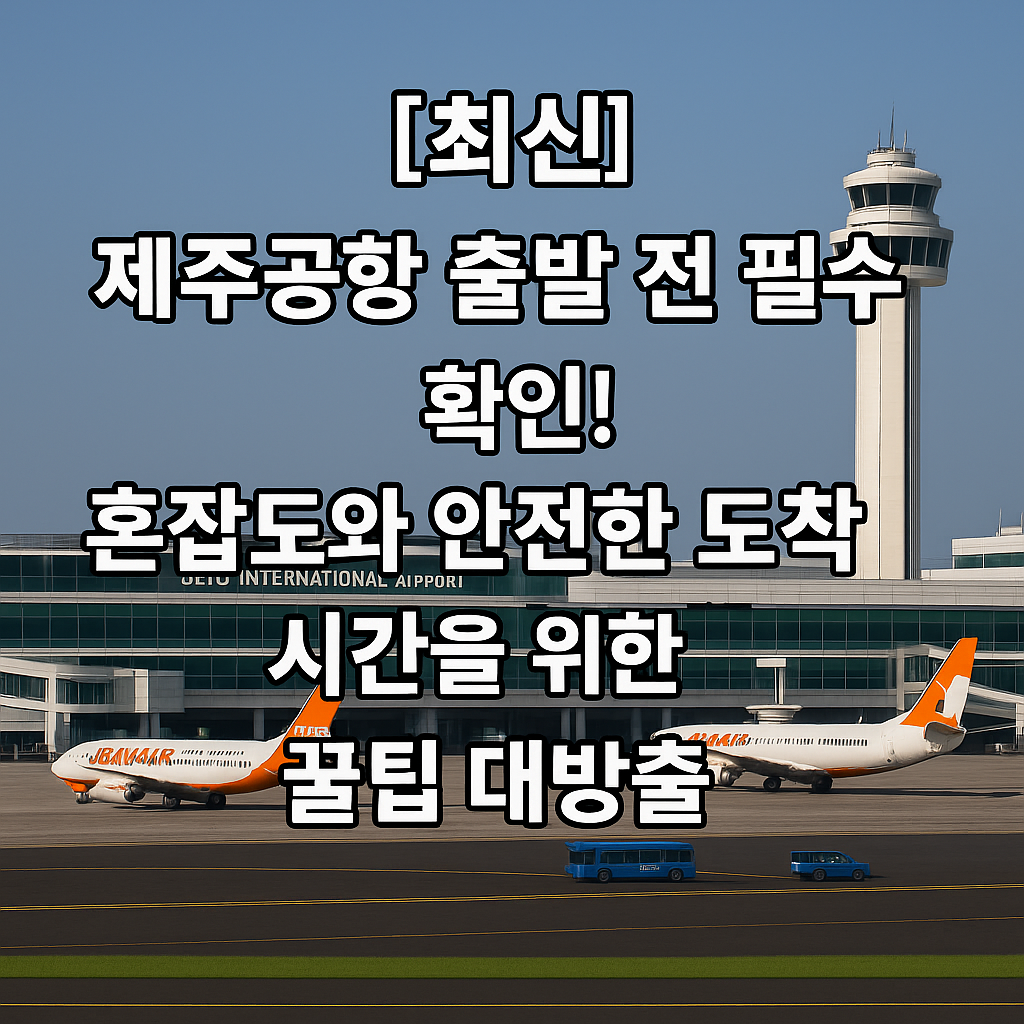제주공항 출발 전 필수 확인! 혼잡도와 안전한 도착 시간을 위한 꿀팁 대방출