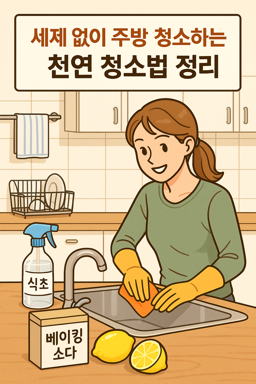 세제 없이 주방 청소하는 천연 청소법 정리