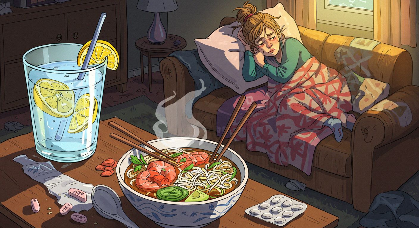 음주와 숙취해소 음식과 약