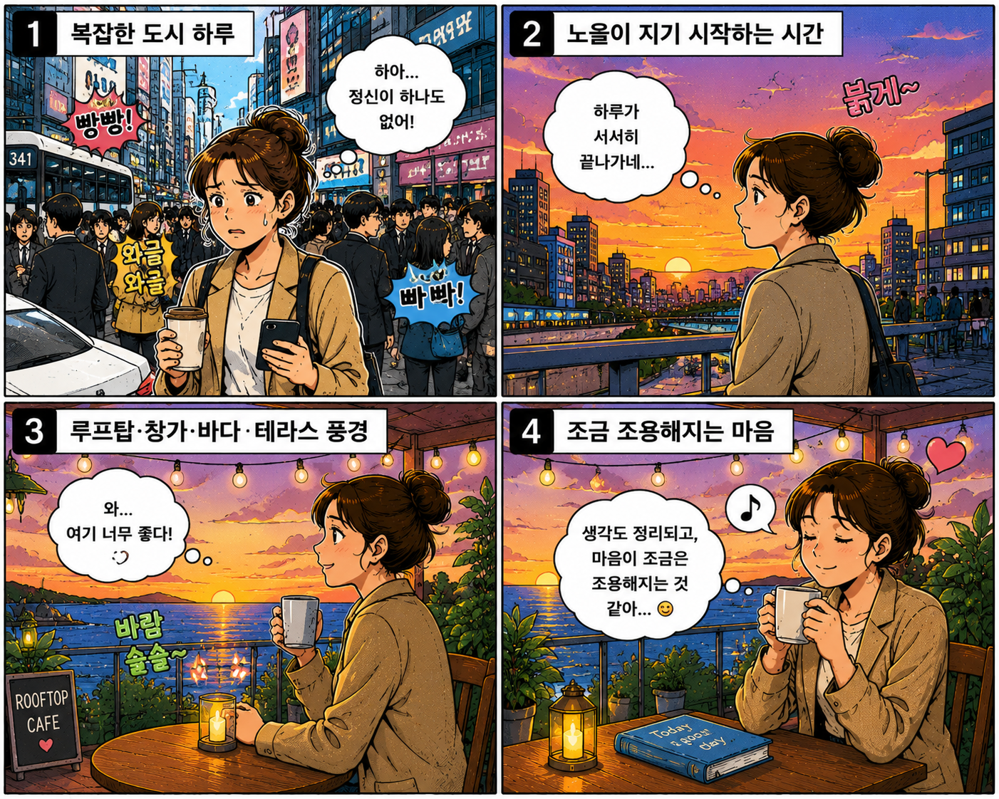 노을이 좋은 공간에 대한 웹툰