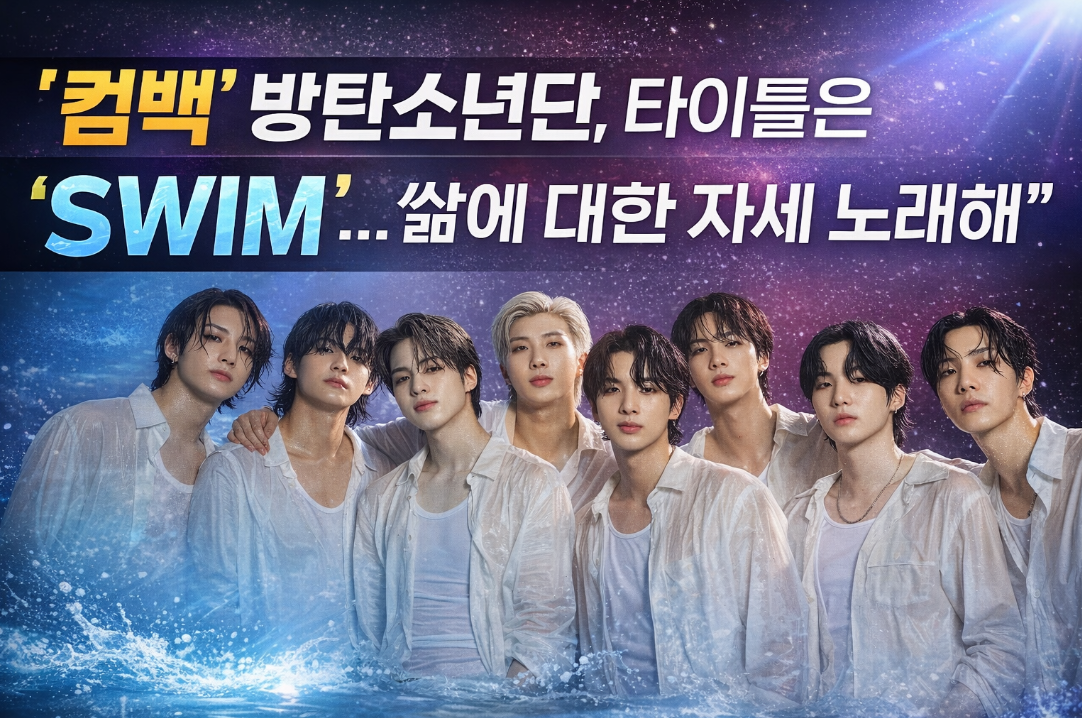 방탄소년단 'SWIM' 컴백, 삶에 대한 자세를 노래하겠다는 뜻