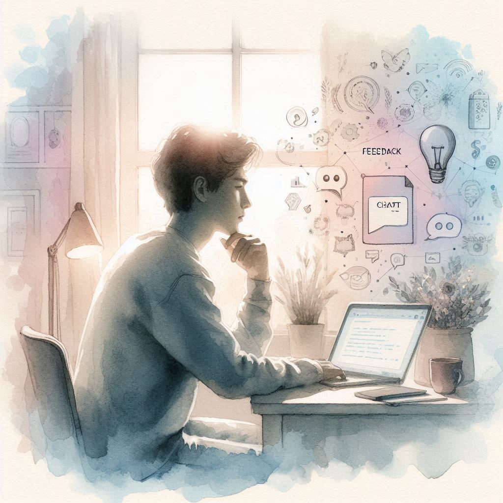 2030세대 청년이 AI와 함께 공부하며 사고 루틴을 설계하는 장면