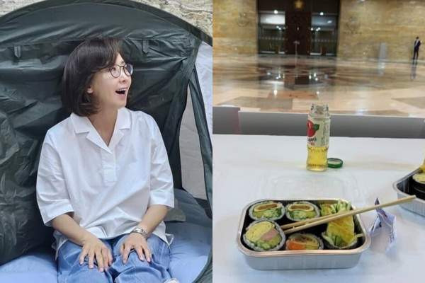 나경원 숙식농성 논란