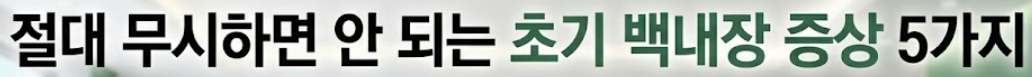 백내장 증상