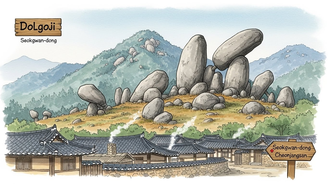 '돌곶이'의 유래를 담은 삽화