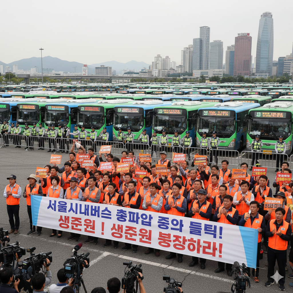 [속보] 서울 시내버스 파업 돌입! 지하철&middot;택시 혼잡 폭증! 정부&middot;서울시 대책
