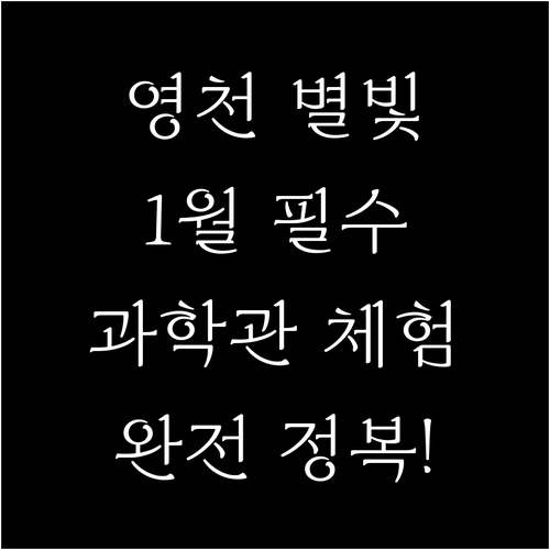 영천 1월 여행 추천 별빛마을과 최무..