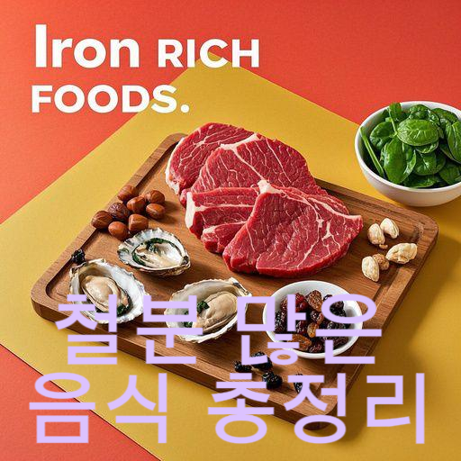 철분 많은 음식 총정리: 육류, 채소, 과일까지 한눈에