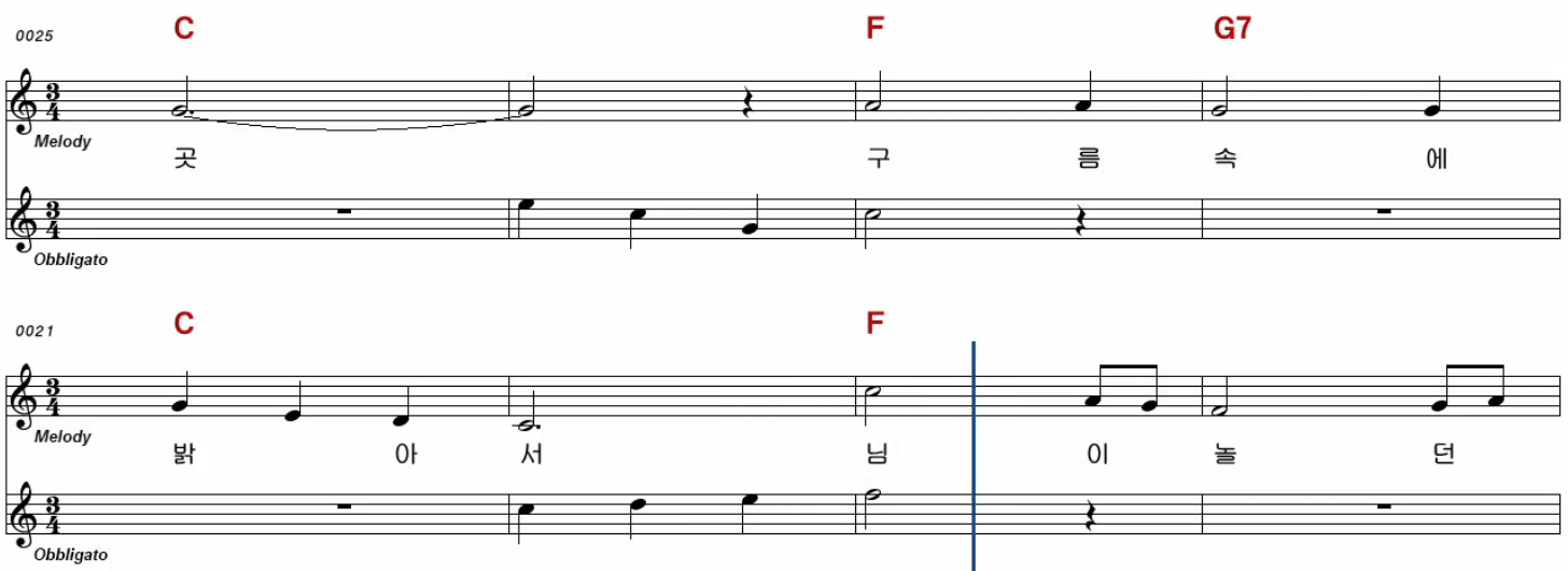 문희옥(이정숙) 낙화유수(강남달) 악보