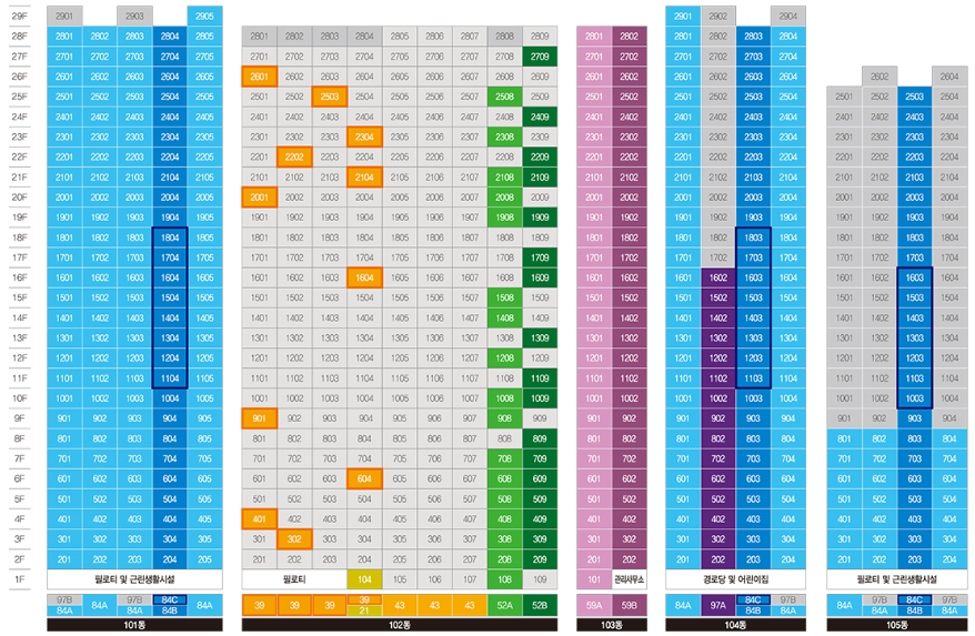 동 호수 배치도1