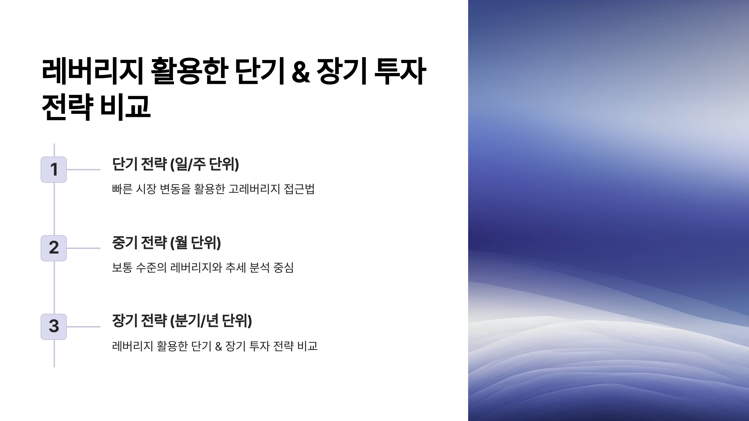 레버리지 활용한 단기 &amp; 장기 투자 전략 비교