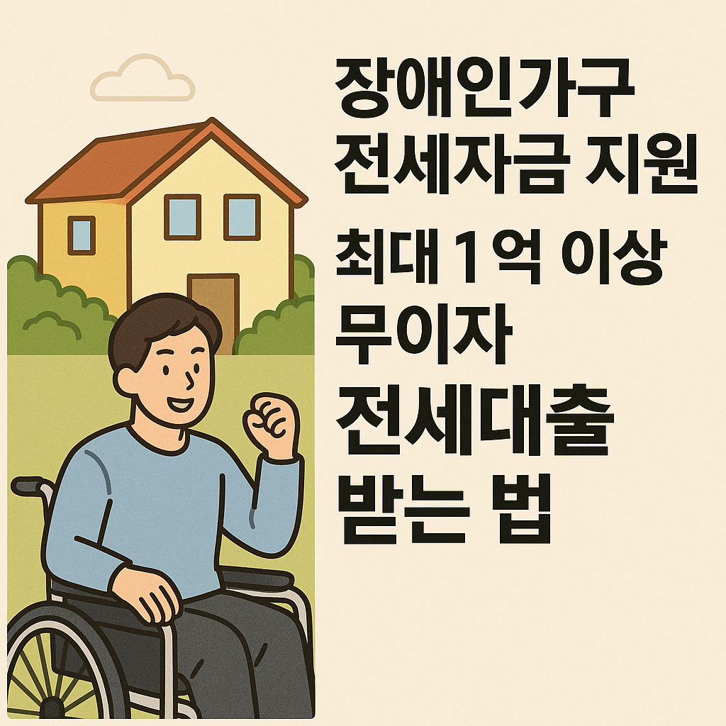 장애인가구 전세자금 지원 관련 정보