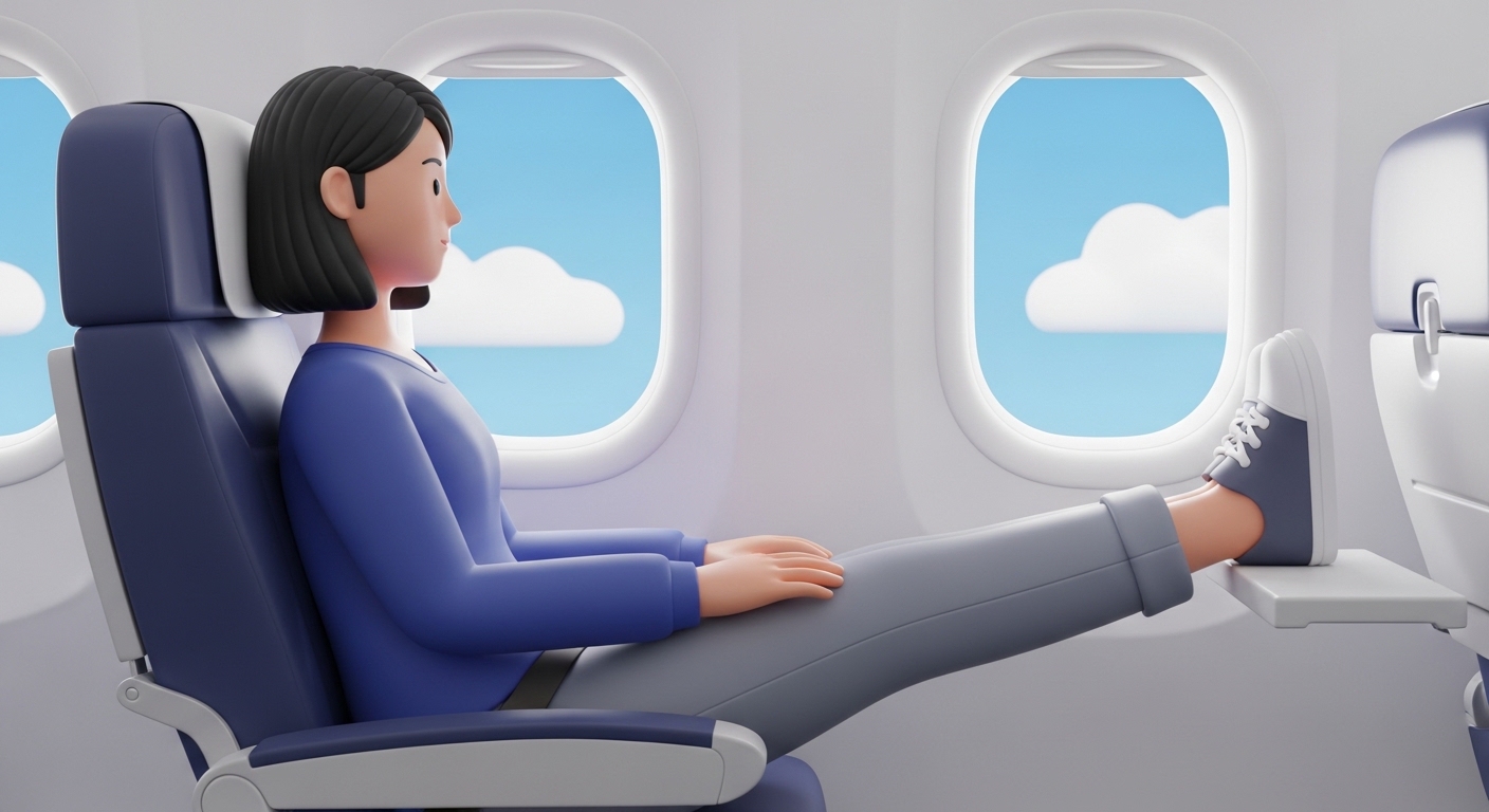 다리 저림과 쥐를 예방하는 기내 스트레칭