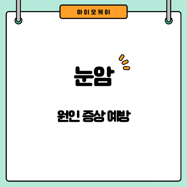 눈암-원인