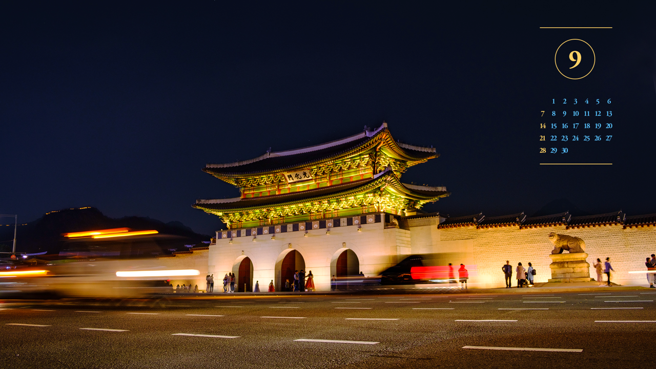 12 광화문 야경 A - 2025년9월 노트북배경화면