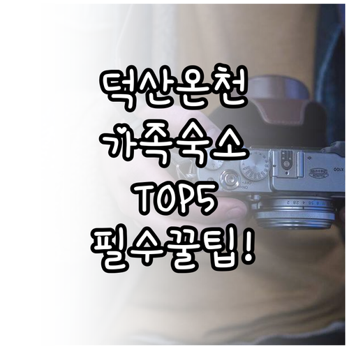 덕산 온천 가족 여행 숙소 추천 5곳..