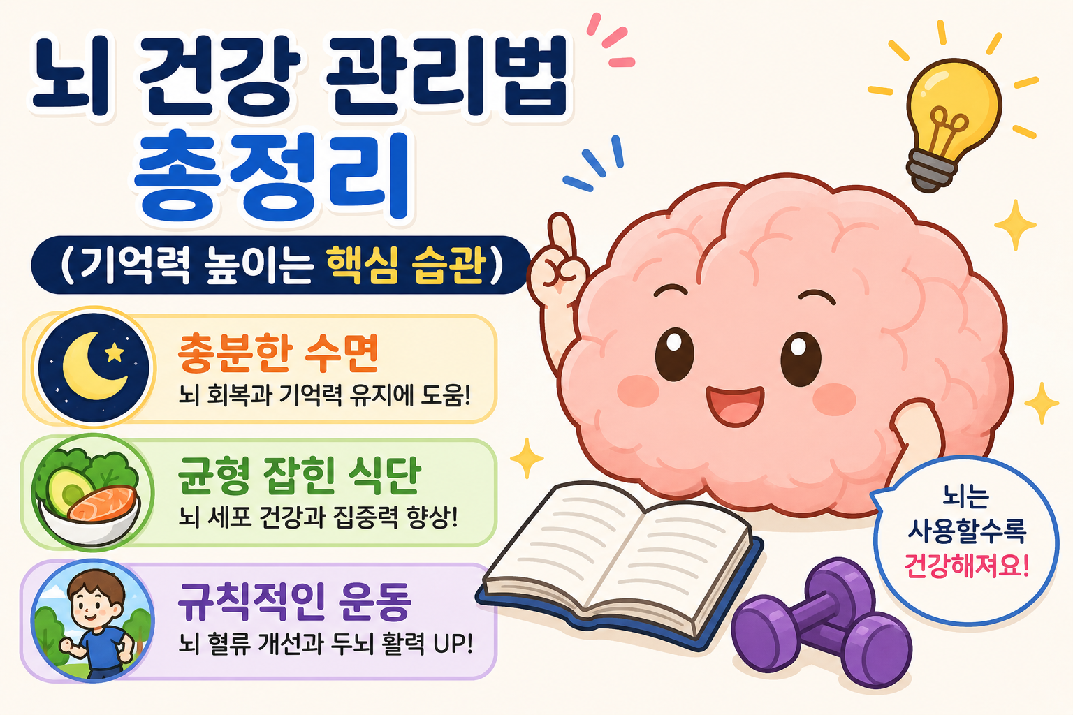 뇌 건강 관리법 총정리 (기억력 높이는 핵심 습관) -사진-