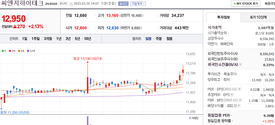 씨앤지하이테크 [264660]