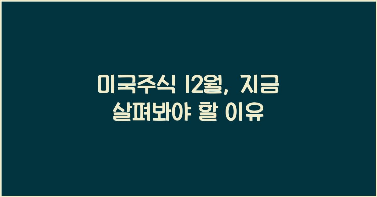 미국주식 12월